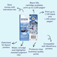 EPSON Multipack T2705 - Wekker - cyaan, magenta, geel - thumbnail