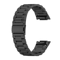 Metalen bandje - Zwart - Geschikt voor FitBit Charge 5 & 6 - thumbnail