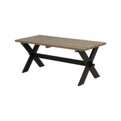 Kruispoot Tuintafel Nostalgi Zwart Grijsbruin Kruispoot Tuintafel Nostalgi Zwart Grijsbruin