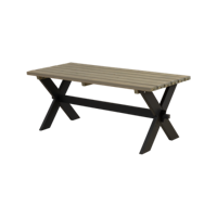 Kruispoot Tuintafel Nostalgi Zwart Grijsbruin - thumbnail