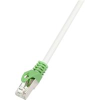 LogiLink RJ45 (cross) Netwerkkabel Aansluitkabel CAT 6 S/FTP 0.50 m Grijs Vlambestendig, Afscherming gevlochten, Afscherming totaal, Halogeenvrij, Pair - thumbnail