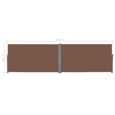 VidaXL Windscherm uittrekbaar 160x600 cm bruin
