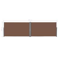 VidaXL Windscherm uittrekbaar 160x600 cm bruin - thumbnail