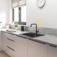 Keukenkraan - Eéngreeps wastafelmengkraan - Mat zwart - Hoge uitloop - 150° draaibaar - GROHE Start - 304702430 - thumbnail