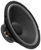 MONACOR SP-302E Hi-Fi bas-midrange driver, compacte basluidspreker in tweerichtingsconstructie, ideaal voor installatie in een vloer- of standbox, in zwart, 304 mm - thumbnail
