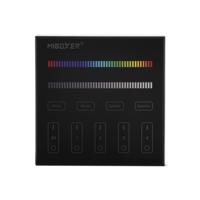 Milight RGB(W) LED-strip wandtouch bediening 4 zone zwart - thumbnail