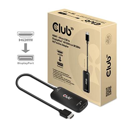 Club 3D HDMI + Micro USB naar DisplayPort Active Adapter - thumbnail