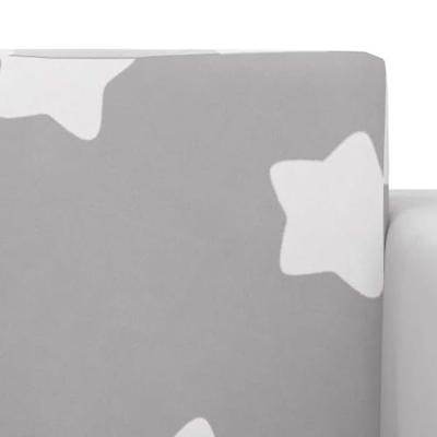 Kinderslaapbank met sterren zacht pluche lichtgrijs