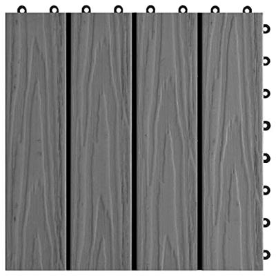 Terrastegels diep relif 30x30 cm 1 m HKC grijs 11 st