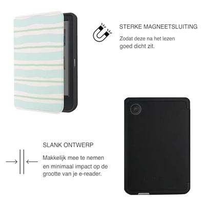Lunso Kobo Clara BW / Clara Colour hoesje (6 inch) - Vegan Saffiano Leren Sleep Cover - Soft Surf Lunso Kobo Clara BW / Clara Colour hoesje (6 inch) - Vegan Saffiano Leren Sleep Cover - Soft Surf