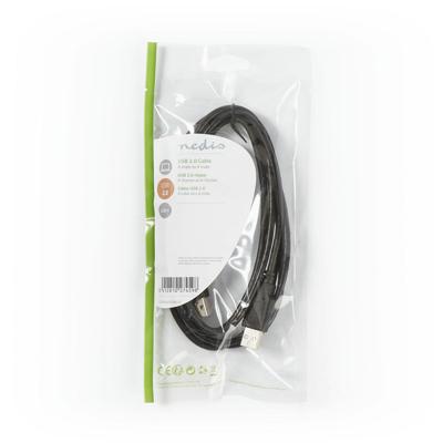 USB 2.0-Kabel | A Male - A Male | 2,0 m | Zwart - thumbnail