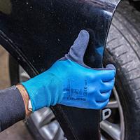 Guide werkhandschoenen - 585 - blauwe latex - waterdicht - maat 9 - thumbnail