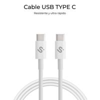 SUBBLIM USB-C naar USB-C Plus-kabel, 100 W, 1 m, snel opladen, PD 3.0, wit - thumbnail