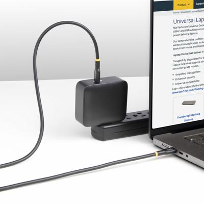 StarTech.com 3m USB-C Laadkabel, USB-IF Gecertificeerde USB Kabel, 240W PD EPR, USB 2.0 Type-C Laptop Laadkabel, M/M