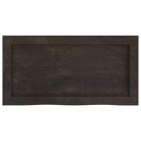 VidaXL Wastafelblad 60x30x(2-6) cm behandeld massief hout donkerbruin - thumbnail