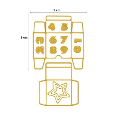 Vaessen Creative • snijmallen adventskalender doosje 14st.