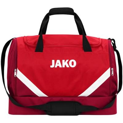 JAKO 2024 Sporttas Iconic Met Bodemvak - Rood/Wijnrood - M (ca. 60 Liter)