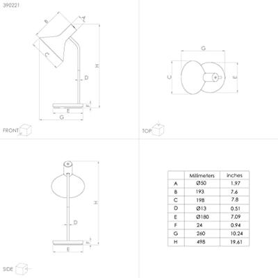 Stars of Light Zwarte tafellampMorescana - 390221