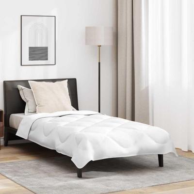VidaXL Zomer dekbed met kussen 2 pcs wit microvezel