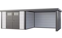 Telluria | Tuinhuis Classico 3330 met Overkapping Lounge Large met Ramen | Rechts | Wit-Antraciet - thumbnail