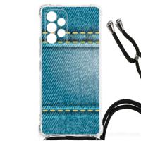 Samsung Galaxy A53 Anti Shock Bumper Case Jeans - thumbnail