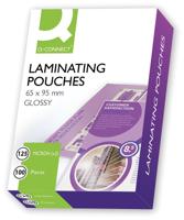 Q-CONNECT lamineeretui 2x 125 micron 65x95mm 100 stuks - thumbnail