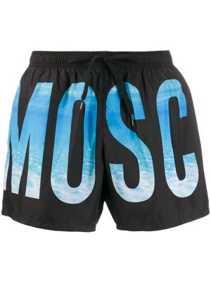 Moschino logo printed swim shorts - Black Moschino logo printed swim shorts - Black