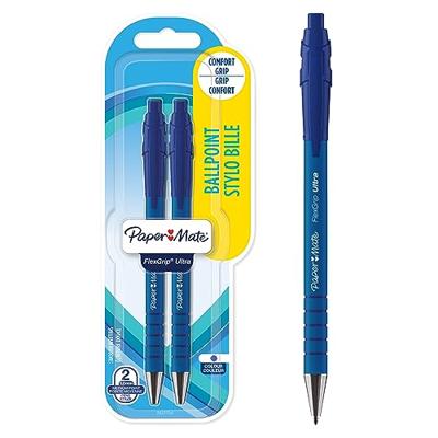 Paper Mate balpen Flexgrip Ultra RT medium, blauw, blister van 2 stuks