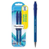 Paper Mate balpen Flexgrip Ultra RT medium, blauw, blister van 2 stuks - thumbnail