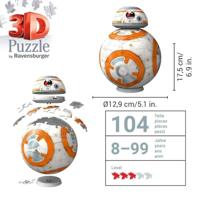 Ravensburger 3d puzzel star wars bb-8, 99st. - thumbnail