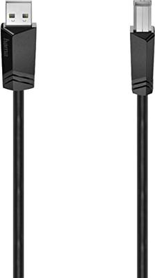 Hama USB-KABEL, USB 2.0, 480 MBIT/S, 3,00 M Kabel Zwart