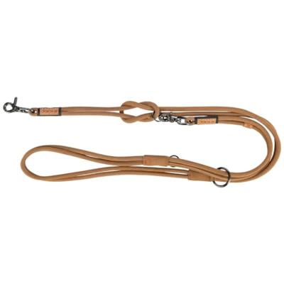 Trixie be nordic hondenriem verstelbaar leer bruin 200x0,8 cm