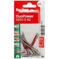 Fischer 537670 DuoPower 6 x 50 S A2 K NV Deuvelset 50 mm 6 mm 1 set(s) - thumbnail