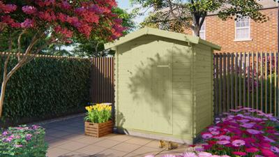 Blokhut Irina 200x155 cm - Groen geïmpregneerd- Zadeldak- Hout- Tuindeco