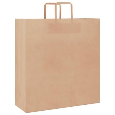 VidaXL Papieren zakken 250 st met hengsels 45x17x48 cm bruin
