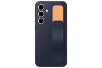 Custodia in silicone con cinturino per Samsung Galaxy S24 FE blu scuro - thumbnail