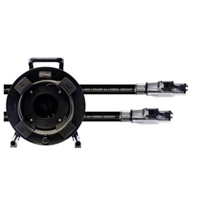 Cordial 15628 RJ45 Netwerkkabel, patchkabel CAT 6A S/FTP 50.00 m Zwart PUR-mantel 1 stuk(s)