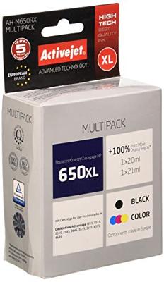 Activejet AH-M650RX inkt (vervanging HP 650 CZ101AE/CZ102AE; Premium; 1 x 20 ml, 1 x 21 ml; zwart, kleur)