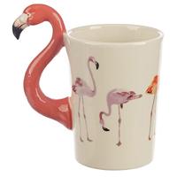 Flamingo Roze - Gevormd Handvat Keramiek Mok - thumbnail