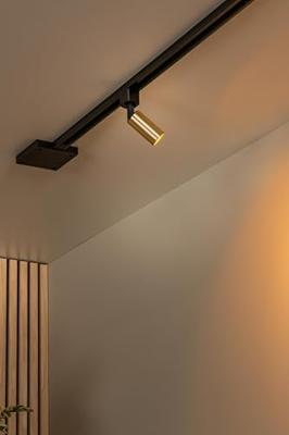 Lucide TRACK RITMO Railspot - 1-fase Railsysteem / Railverlichting - 1xGU10-MR11 - Mat Goud / Messing (Uitbreiding)