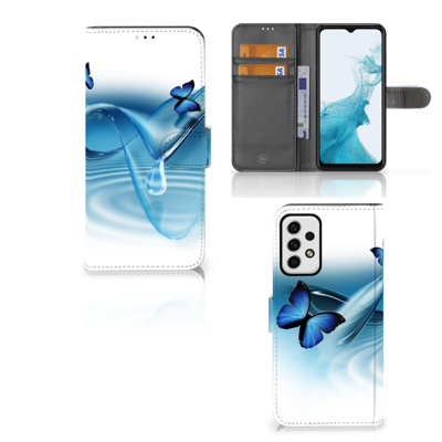 Samsung Galaxy A23 | Telefoonhoesje | Met pasjeshouder | Vlinders