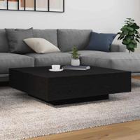 Salontafel Zwart Eiken 100 x 100 x 31 cm Bewerkt hout - thumbnail