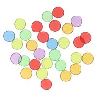 Gekleurde Transparante Fiches - 100st. - thumbnail