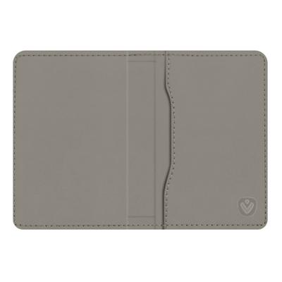 Valenta Leather Card Wallet Snap Grey