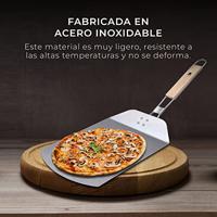 MasterPRO Pizzaschep RVS, Hout - thumbnail