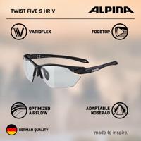Olympic Sportswear Alpina sports sportbril twist five s hr v zwart - thumbnail