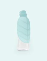 United Pets Leaf - Hond Waterfles voor Wandelen, Gemaakt van Siliconen, Kleur Lichtblauw. Waterdispenser om mee te Nemen voor Honden,Outdoor Draagbare Huisdier Reisfles, Drinkwaterfles Bowl Dispenser - thumbnail