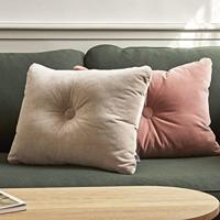 HAY Dot Cushion 1 Knoop Velours Kussen - Marineblauw - thumbnail