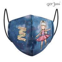 Hygiënisch en herbruikbaar gezichtsmasker gemaakt van stof Gorjuss Blauw - thumbnail