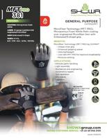 Griphandschoen showa 381 nitril l grijs | 12 stuks - thumbnail